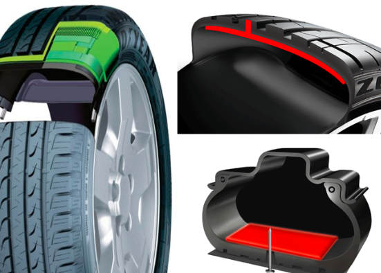 Tecnológica que proporciona una mayor seguridad en la carretera al evitar la pérdida de presión en las ruedas en caso de pinchazos